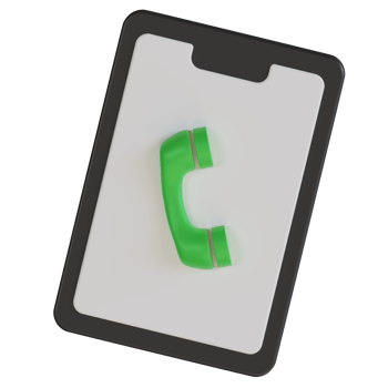 Mobile Call 3D Render Icon png