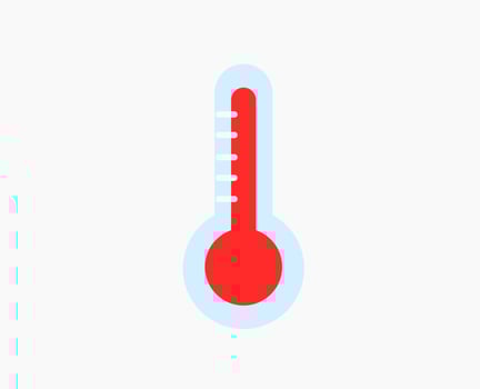 Thermometer hot vector