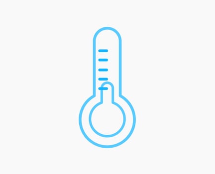 Thermometer cold line icon vector