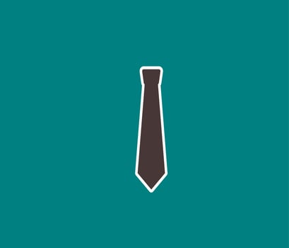 black tie sticker vector