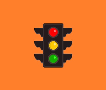head Traffic light design vector