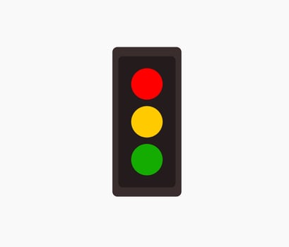 Traffic light flat design vector