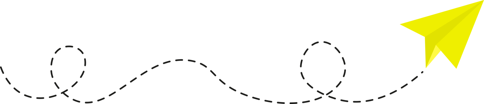 Dashed Line Paper Airplane Route png