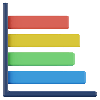 Bar Chart 3D Render Icon png