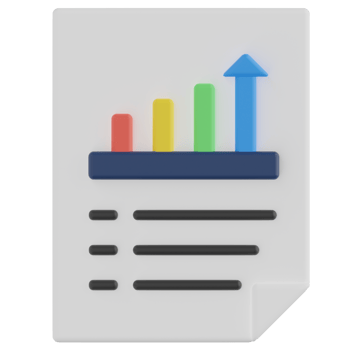 Analysis Report 3D Render Icon png