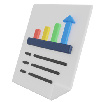 Analysis Report 3D Render Icon png