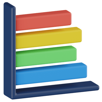 Bar Chart 3D Render Icon png