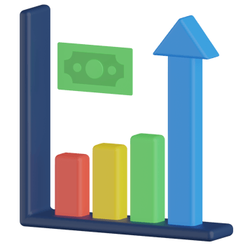 Profit Chart 3D Render Icon png