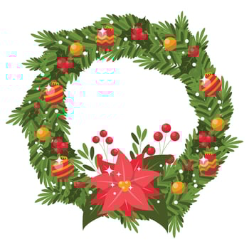 Holly Reef  Gift Isolated Vector icon