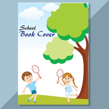 School Cover design kids cover vector