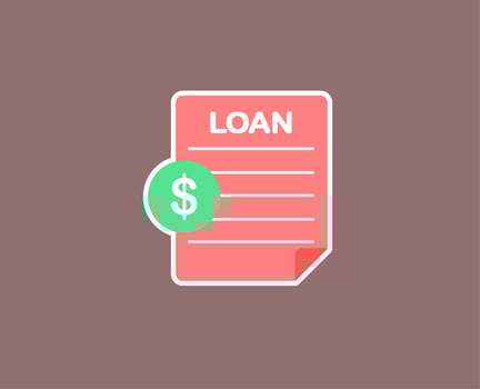 loan document sticker design vector