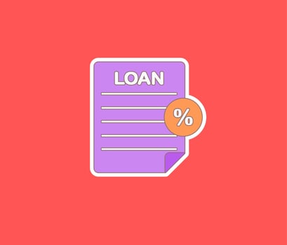 loan document sticker vector