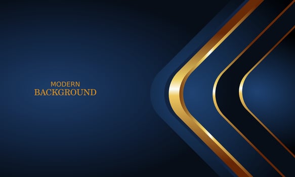 dark blue luxury premium background and gold line. vector