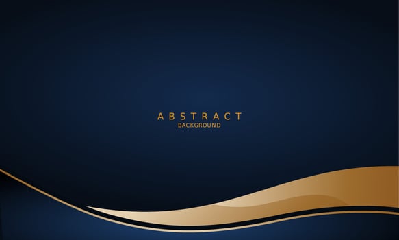 dark blue luxury premium background and gold line. vector