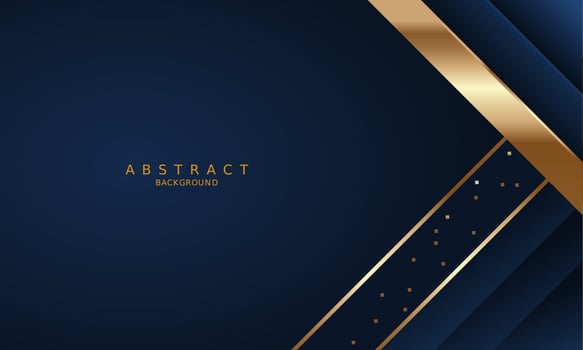 dark blue luxury premium background and gold line. vector