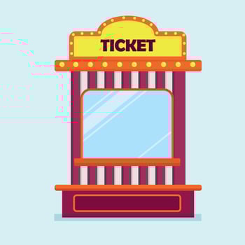 Box office circus ticket purple vector