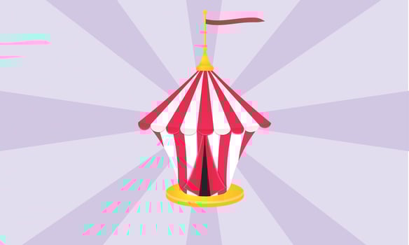 Circus tent carnival. vector