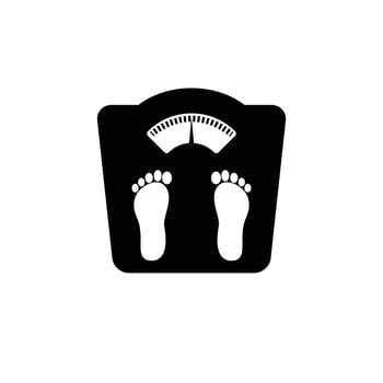 Floor scale icon vector logo design template