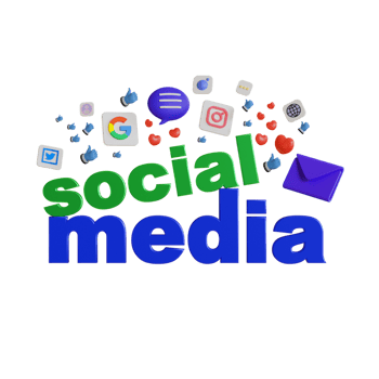 3d social media illustration png