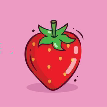 llustration vector graphic of Strawberry