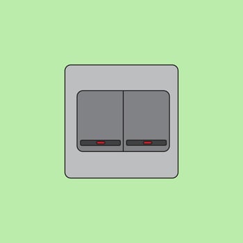 flat power socket icon with vector illustration