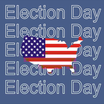 election day 2022 united state, USA flag illustration vector image, banner design with flags. Political election campaign