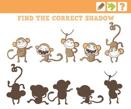 Jungle. Education Counting Game for Children. vector