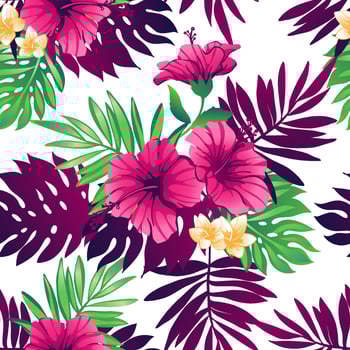 Tropical seamless pattern. vector