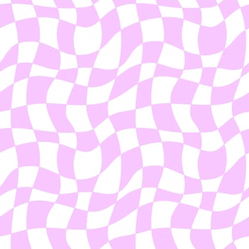 Groovy retro hippie seamless pattern checkerboard for print design. Vintage background. vector