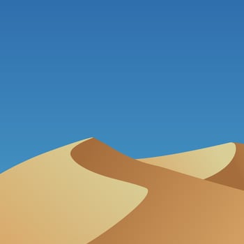 minimalist desert landscape illustration vector