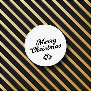Golden striped christmas background vector