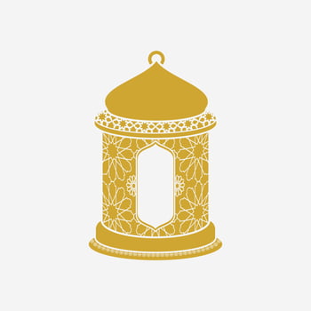 Editable Flat Monochrome Style Isolated Standing Arabian Lantern Vector Illustration for Islamic Occasional Theme Purposes Such as Ramadan and Eid Also Arab Culture Design Needs