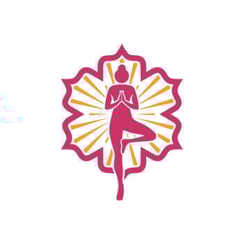 Yoga pose vector. Yoga icon vector