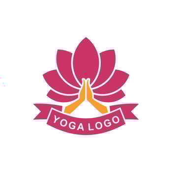 Yoga logo. relaxation meditation, mindfulness, concentration vector