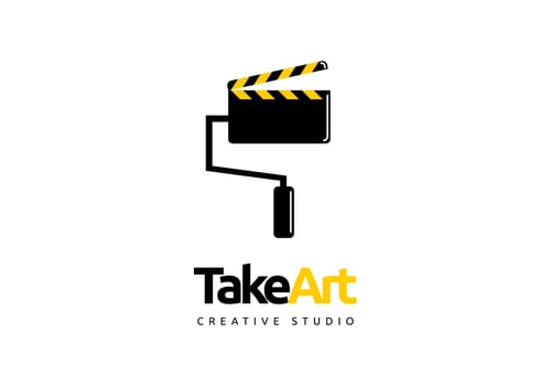 Clapper board logo, suitable for the film industry, and more. vector