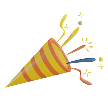 3D Confetti party png