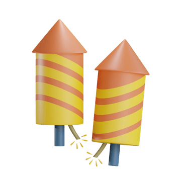 3D Fireworks Rocket png