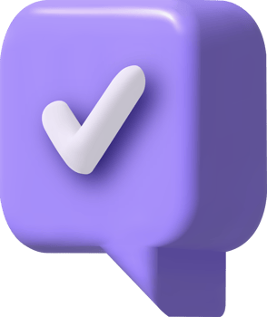 Check mark confirmation and approval icon. 3d illustration. png