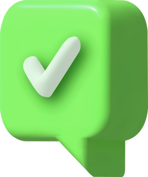 Check mark confirmation and approval icon. 3d illustration. png