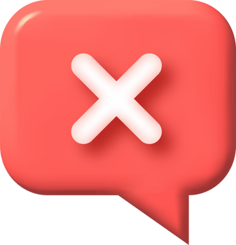 Cross ban and error icon. 3d illustration. png