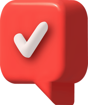 Check mark confirmation and approval icon. 3d illustration. png