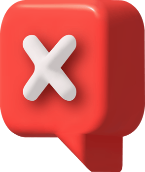 Cross ban and error icon. 3d illustration. png