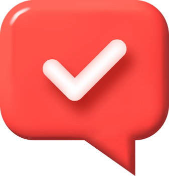 Check mark confirmation and approval icon. 3d illustration. png