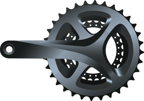 illustration, road sport bike crankset system png
