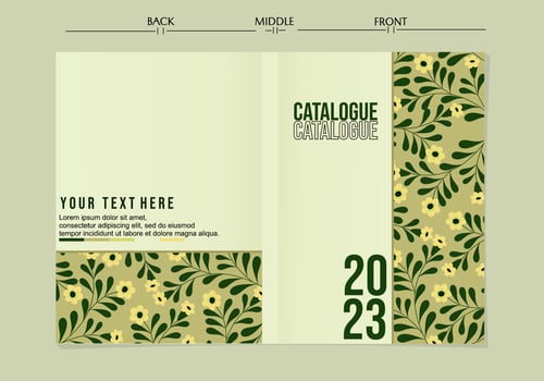 set of botanical style business cover templates.abstract floral pattern background.Corporate business annual report, catalog, magazine, brochure, flyer mockup. vector