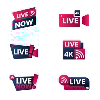 Live Badge Collection vector
