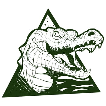 Crocodile mascot logo illustration vector art
