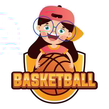 Logo Design For Basketball Sport vector