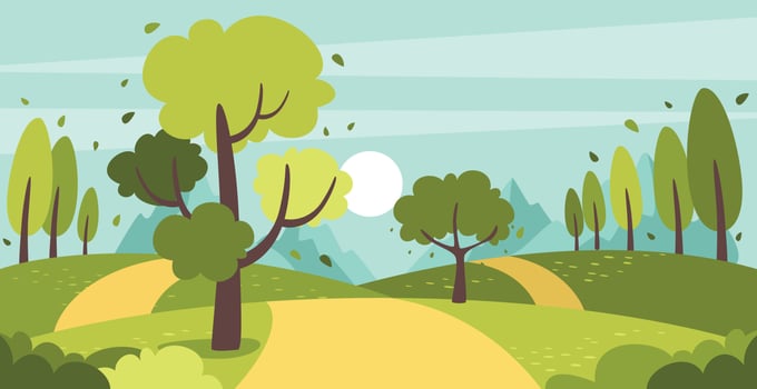 Blank Nature Landscape Scene Vector