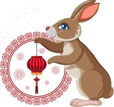Chinese Lunar New Year Rabbit symbol 2023 vector